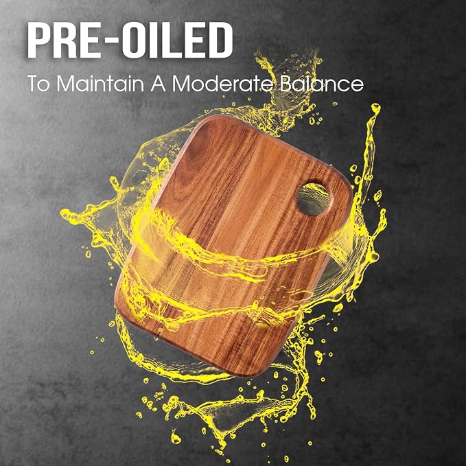 Wood Cutting Boards for Kitchen, JAMES.F Acacia Wooden Heavy Duty Cutting Board - Image 7