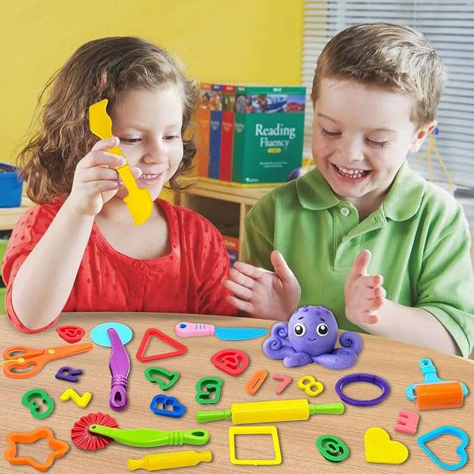 iShyan Dough Tools 55 PCS Dough Play Tools Set - Image 6