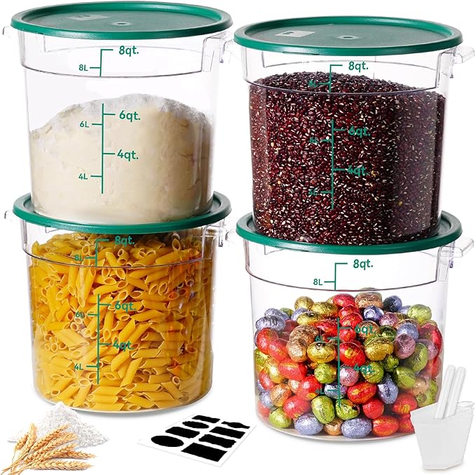 6QT NSF Round Food Storage Containers by SVKLHY