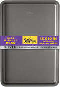 Wilton Silver Non Stick Medium Baking Sheet, 15.25 x 10.25 Inch, Cookie Sheet by Wilton