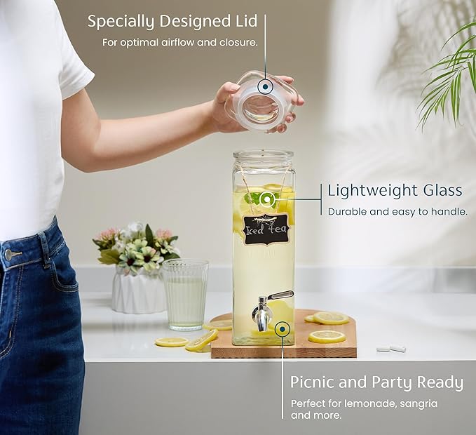 Kook Glass Drink Dispenser, - Image 4