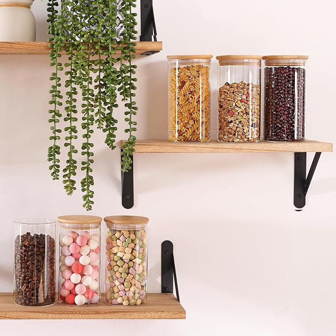 Moretoes 6 Pack 0.6qt Glass Storage Containers - Image 6
