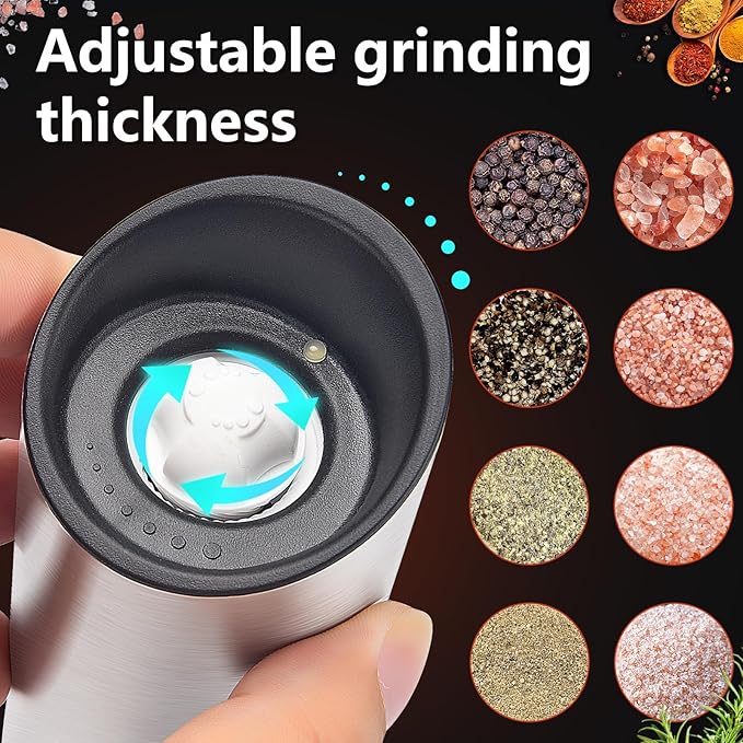 Electric Salt and Pepper Grinder Set - Image 5