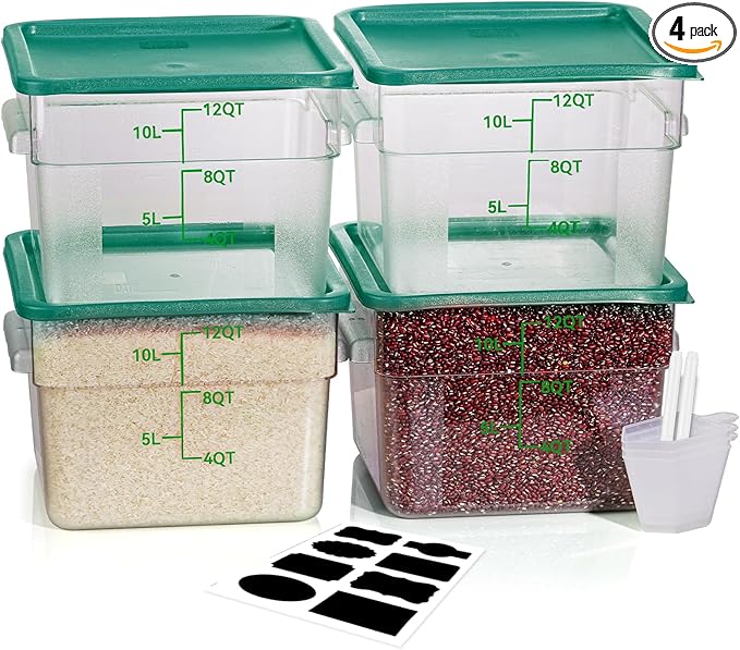 12 Quarts Sous Vide Container: 8 PCS Commercial Food Storage Containers by SVKLHY