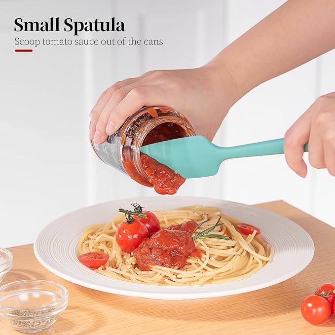 Heat Resistant Silicone Spatula Set of 3, Luxiwise 600ºF High Temp Baking - Image 7