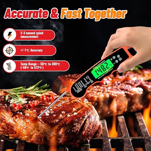 Meat Thermometer Digital, IP67 Waterproof Food Thermometer - Image 2