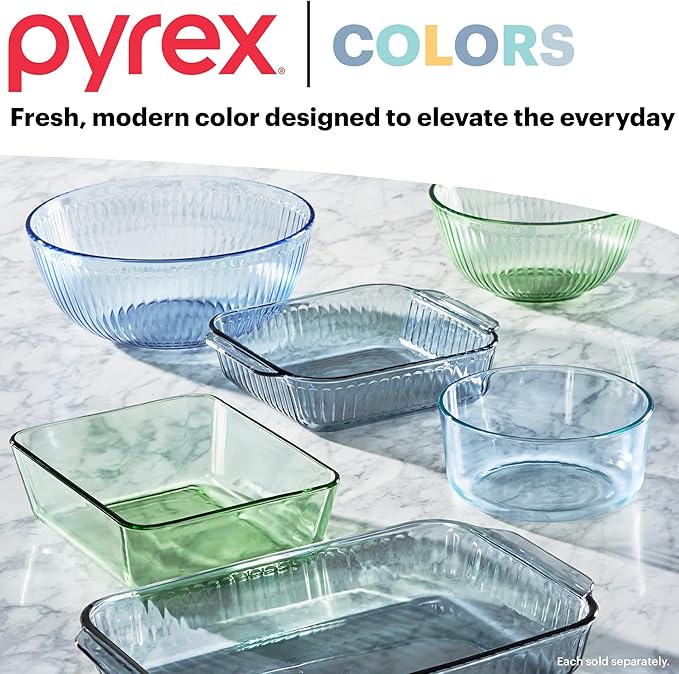 Pyrex Colors Tinted Sculpted Tinted Glass Mixing Bowls - Image 5
