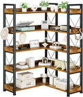 DUMOS 65 inch L Shaped Bookshelf, 5 Tier Corner Bookcase by DumosLifestyle