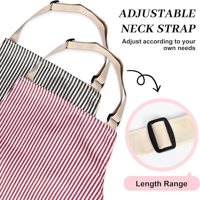 2Pack Adjustable Kitchen Apron for Women Men - Image 5