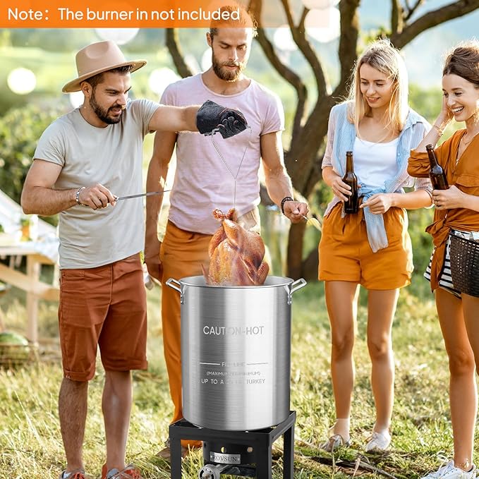 ROVSUN 30QT Turkey Fryer Pot & Seafood Boil Pot - Image 7