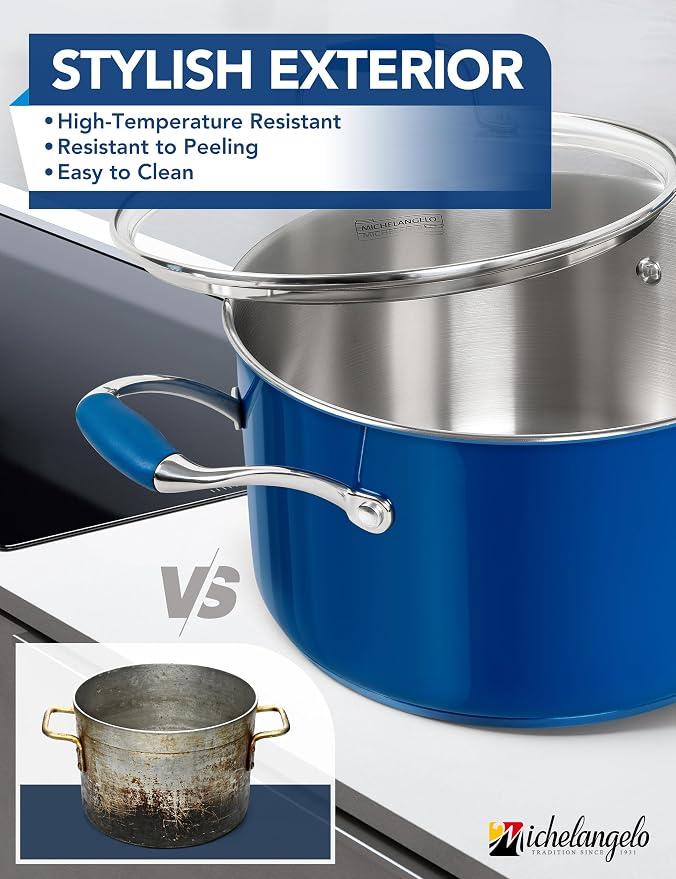 MICHELANGELO Stainless Steel Stock Pots - Image 2