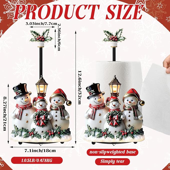 Thyle Winter Snowman Paper Towel Holder - Image 3
