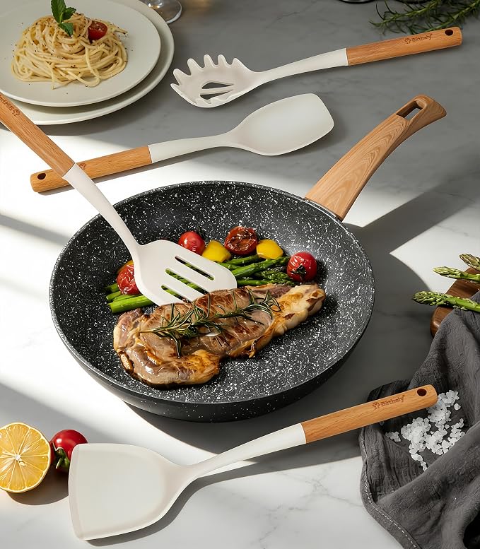 Large Silicone Kitchen Utensils Set, Heat Resistant and BPA Free Silicone - Image 2
