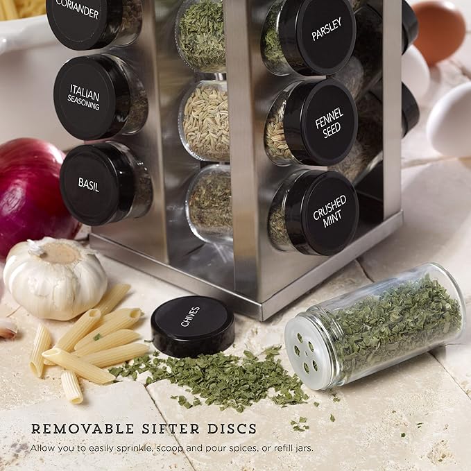 Kamenstein 20 Jar Heritage Revolving Countertop Spice Rack Organizer - Image 2