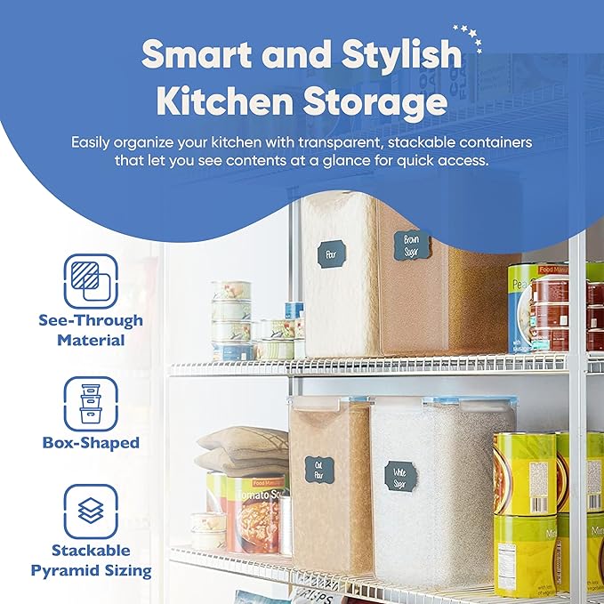 Chef's Path Extra Large Airtight Flour and Sugar Storage Containers - Image 5