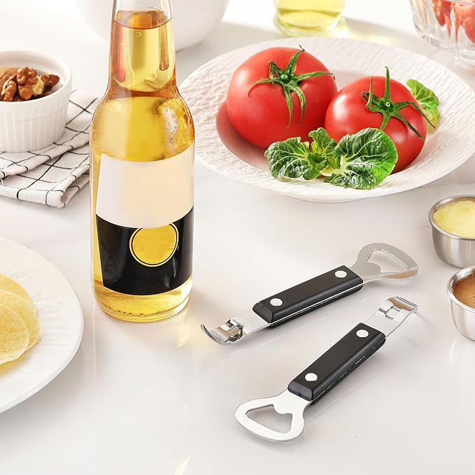 2PCS Bottle Opener, JINLIFA Stainless Steel Manual Can Punch Bottle Cap Beer - Image 7