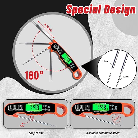Meat Thermometer Digital, IP67 Waterproof Food Thermometer - Image 6