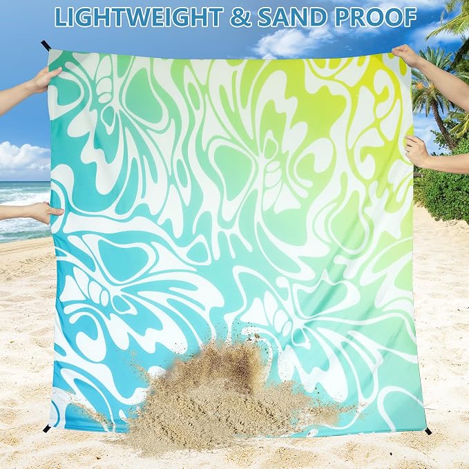 HIHOHO Beach Blanket Waterproof Sandproof Extra Large Beach Mat 79" X - Image 3