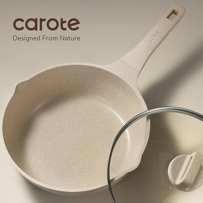 CAROTE 10Pcs Pots and Pans Set Nonstick, Induction Cookware Sets, NonStick - Image 7