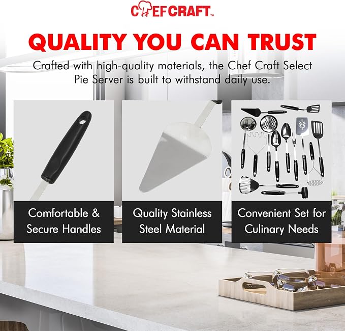 Chef Craft Select Pie/Cake Server, 11.5 inch, Stainless Steel - Image 6