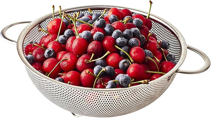 3-Piece Stainless Steel Mesh Micro-Perforated Strainer Colander Set - Image 4