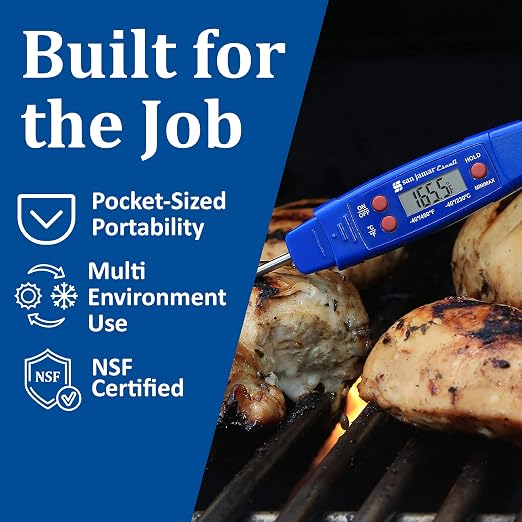 San Jamar Escali IPX7 Waterproof Digital Thermometer – THDGWP -40°F to 450°F - Image 7
