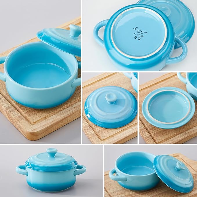 LOVECASA Mini Cocotte Set, 12 OZ Small Casserole Dishes - Image 7