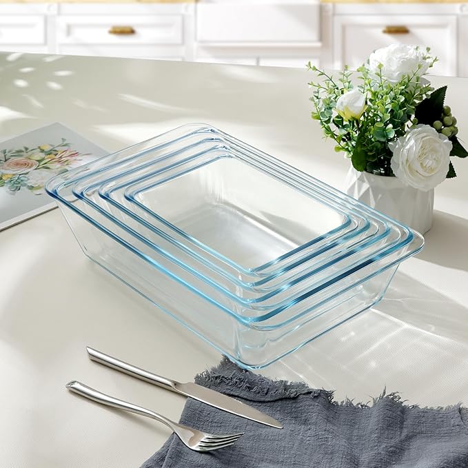 NUTRIUPS 3.7QT Rectangular Deep Glass Baking Dish, Glass Baking Pan - Image 7