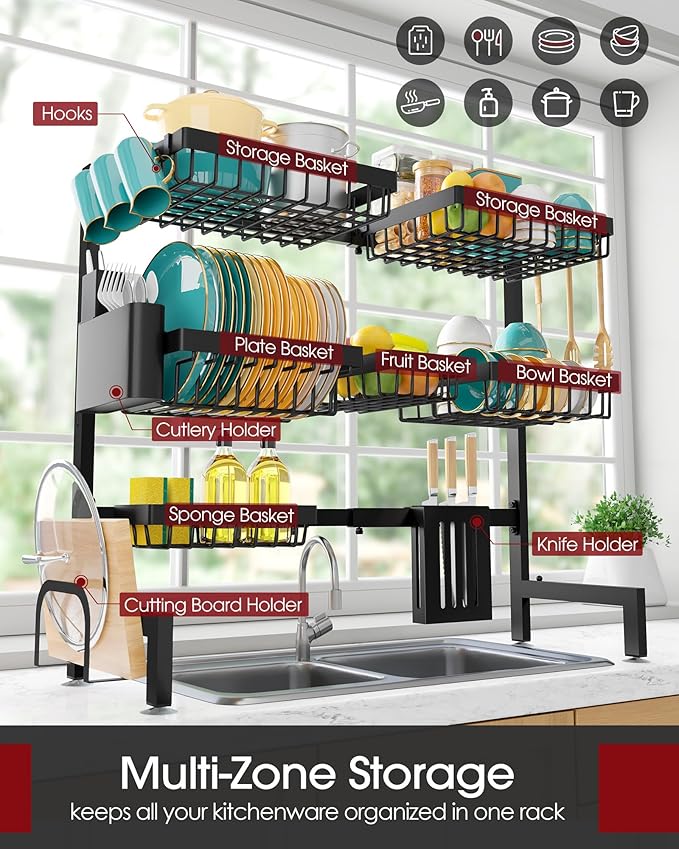 Sakugi Over The Sink Dish Drying Rack - Image 2