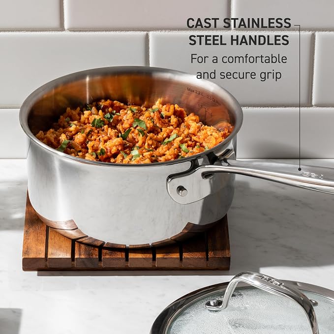 T-Fal Pro Tri-Ply Stainless Steel Saute Pan - Image 4