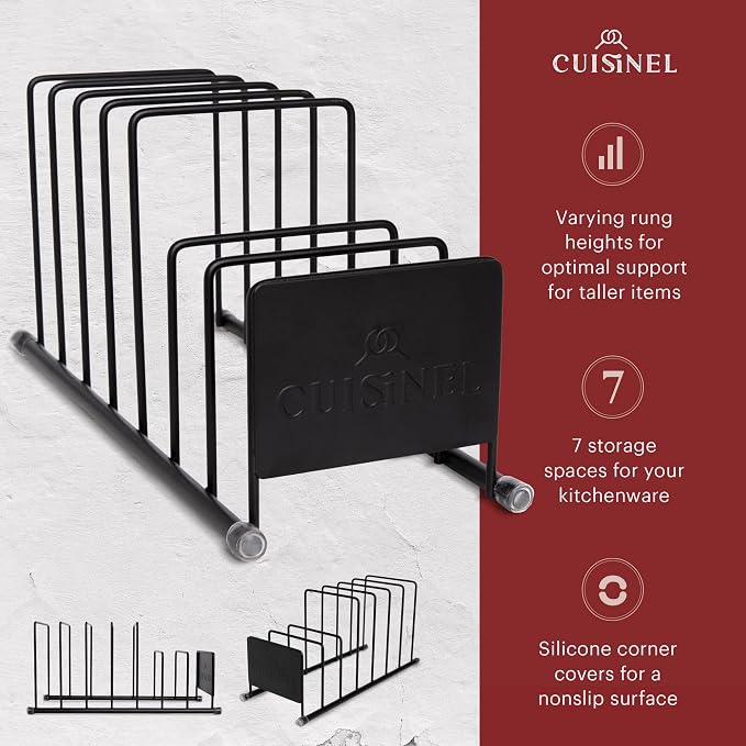 Cuisinel Pot Lid and Dish Organizer Rack - Image 2
