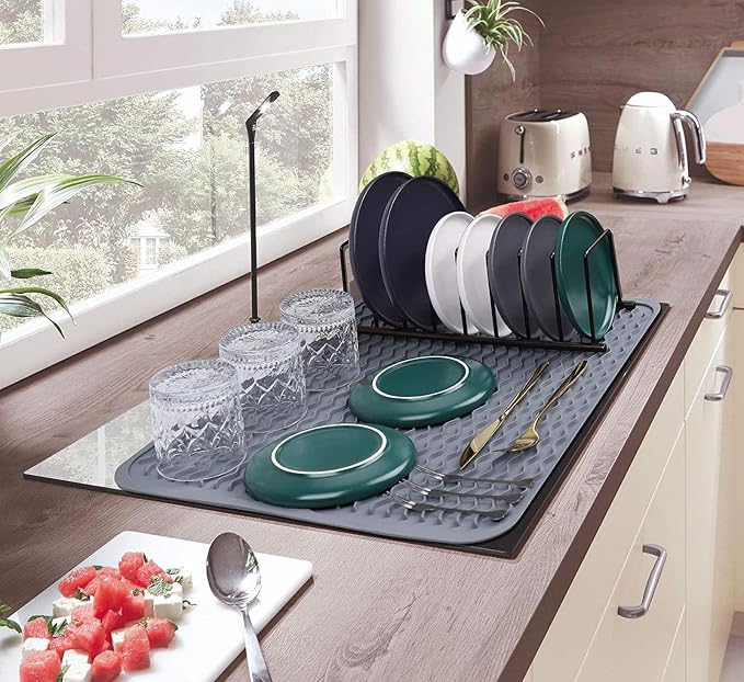 Silicone Dish Drying Mat for Multiple Usage, Easy clean, Eco-friendly, by MODENGKONGJIAN