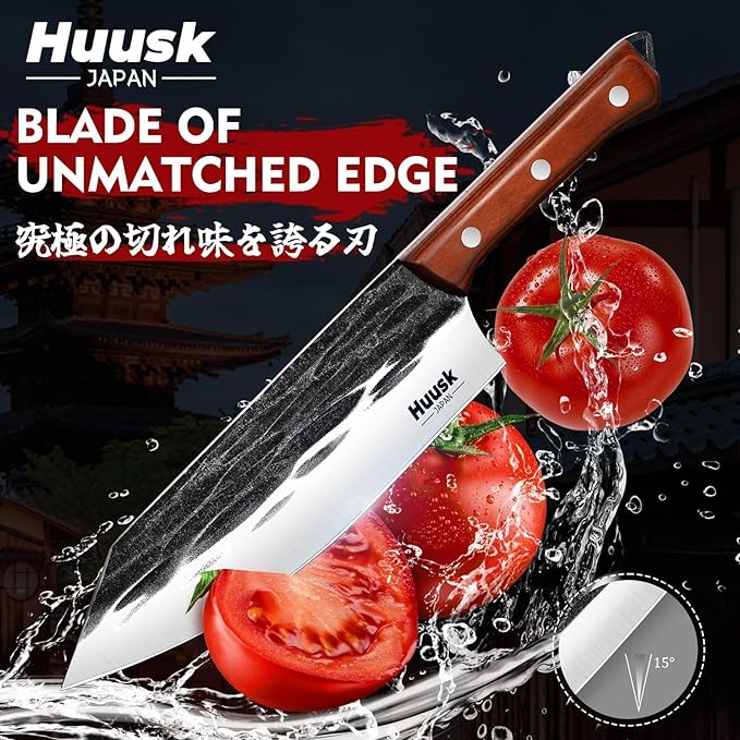 Huusk Butcher Knife Set, Sharp Meat Carving Breaking Knives - Image 6
