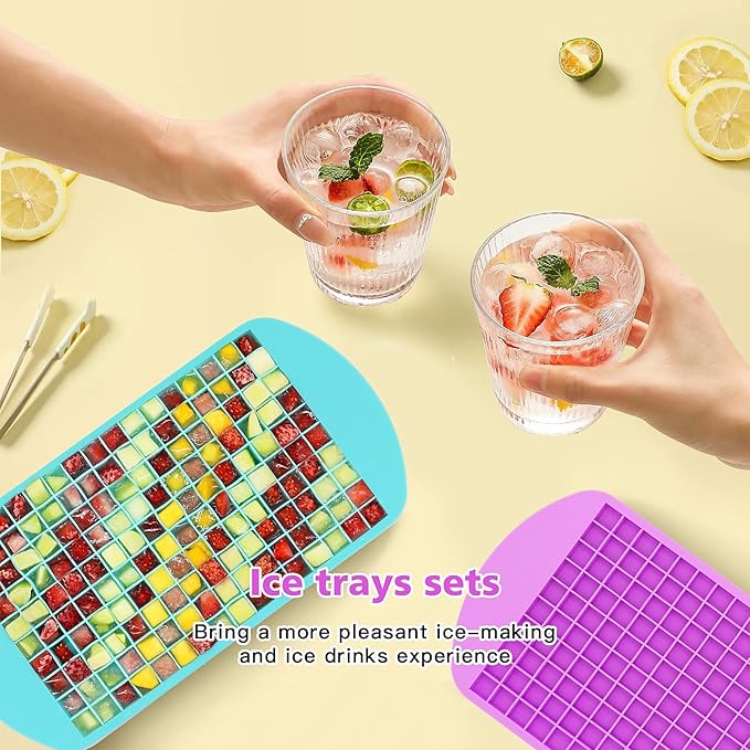 Silicone Ice Cube Tray, 160 Mini Crushed Ice Cube Molds Easy Release Small Ice - Image 3