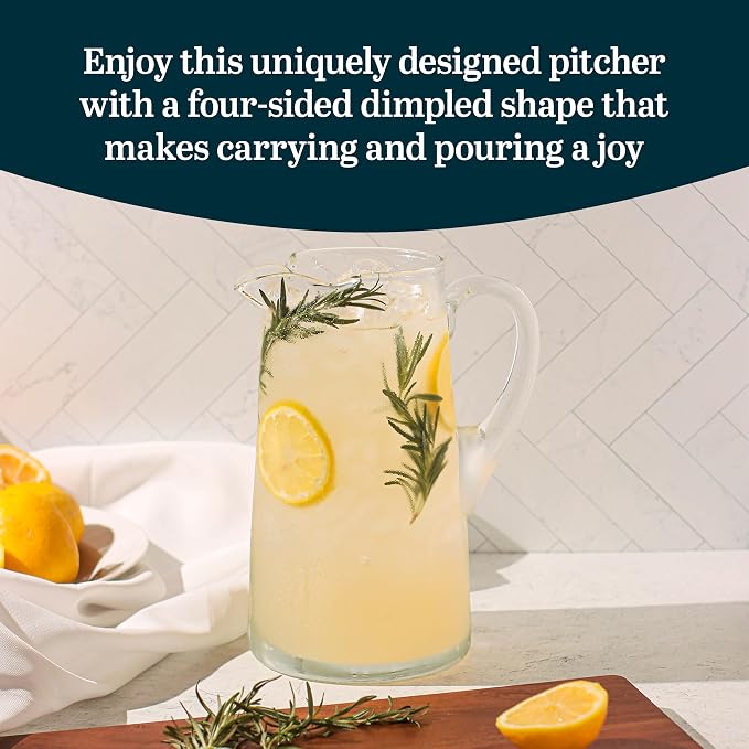 Libbey Impressions Large Glass Pitcher, 80 Oz, Tall Cocktail Pitcher, Modern - Image 3