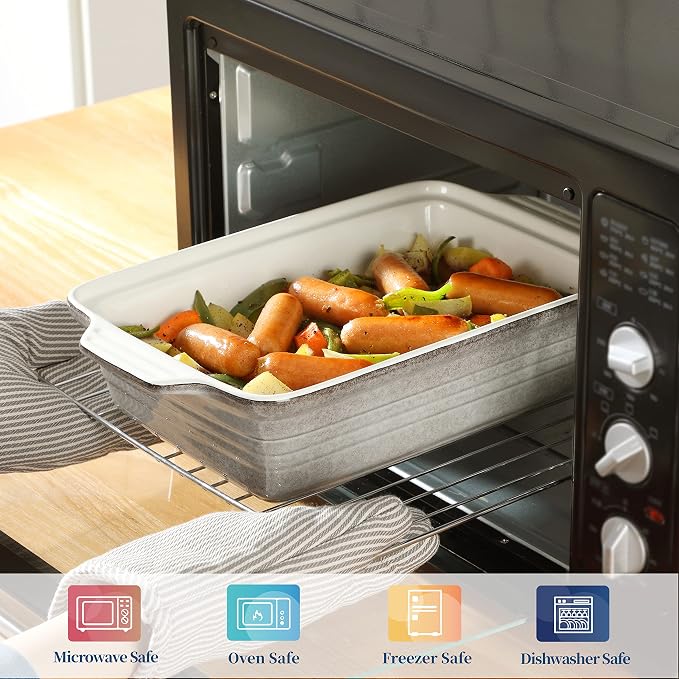 LOVECASA 4.5 Quart Ceramic Casserole Dish - Image 4