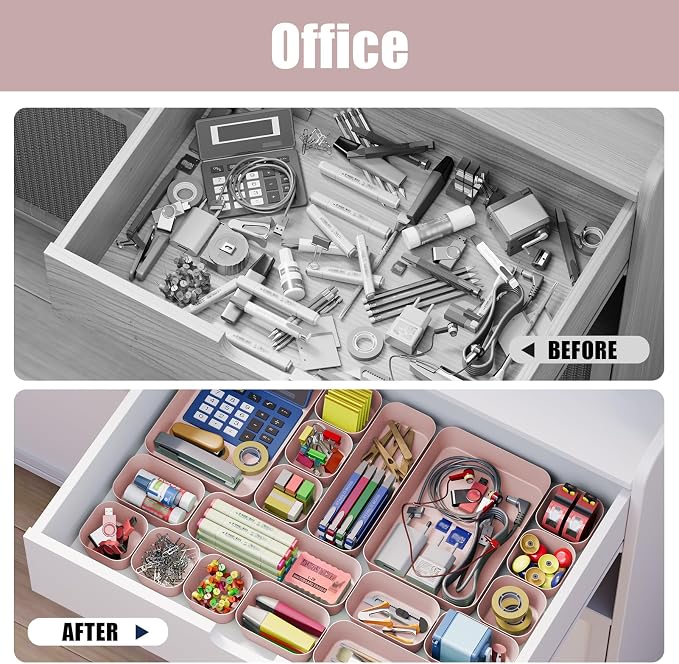 Plastic Drawer Organizers, Bathroom and Vanity Organizer Plastic Tray, Makeup - Image 6