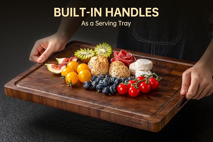 THETCHRY Walnut Cutting Boards for Kitchen, End Grain Wooden Cutting Board - Image 7
