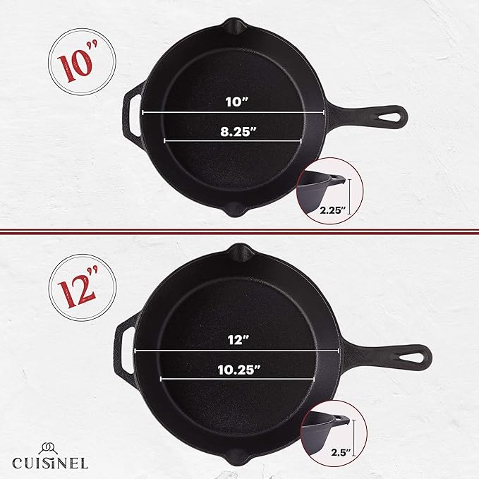 Cuisinel Cast Iron Skillets Set - Image 2