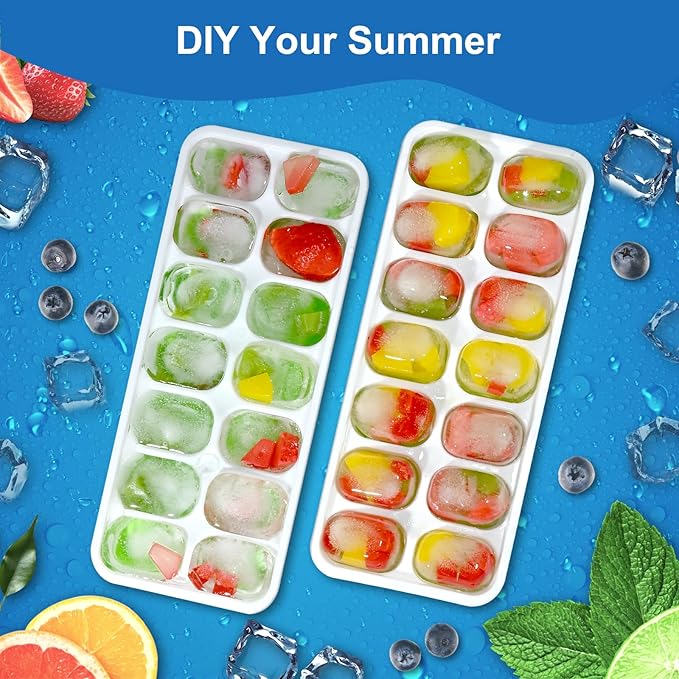 Ice Cube Tray with Lid, 3 Pack Silicone Easy-Release Ice Trays - Image 5