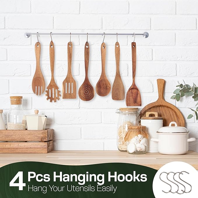 Wooden Spoons for Cooking Set of 10 - Image 7