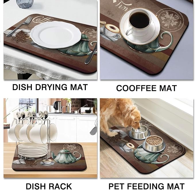 Coffee Mat 23inx15in, Coffee Bar Mat - Image 4