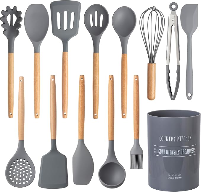 Country Kitchen Non Stick Silicone Utensil Set by CountryKitchen