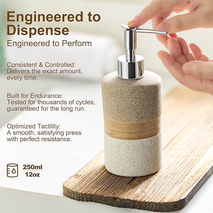Ceramic Dish Soap Dispenser Set - Image 2