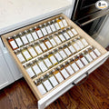 MIUKAA Clear Acrylic Spice Drawer Organizer, 4 Tier- 2 Set Expandable From 13" by MIUKAA