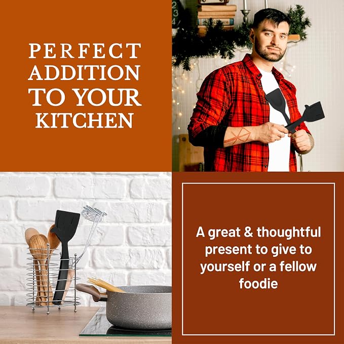2 in 1 Flipper Spatula with tongs - Image 2