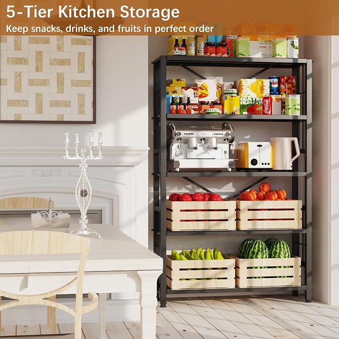 GIOTORENT 5-Wire Heavy-Duty Shelf, Standing Storage Shelves, Metal Shelving - Image 4