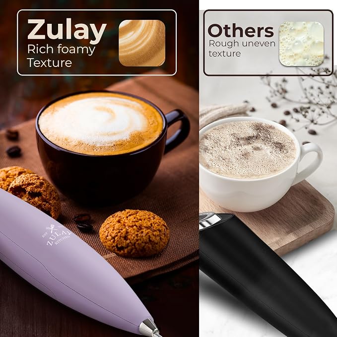 Zulay Kitchen Patented Tornado Triple Whisk Milk Frother - Image 6
