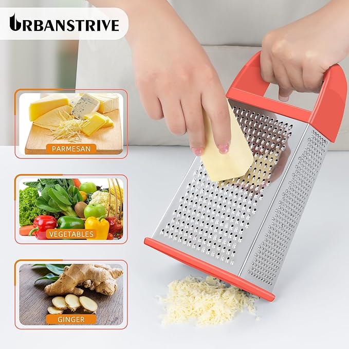Urbanstrive Cheese Grater With Container, Professional Cheese Grater with Handle - Image 4