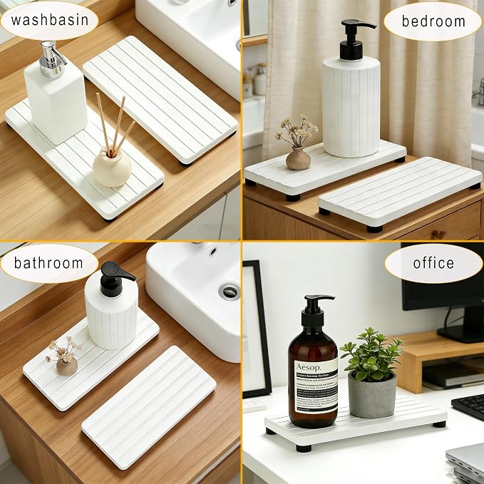 2PCS Stone Drying Tray, Water Absorbing Stone Tray - Image 8